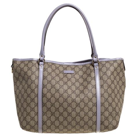 Gucci Gg Supreme 197953 Canvas & Leather Tote Handbag 